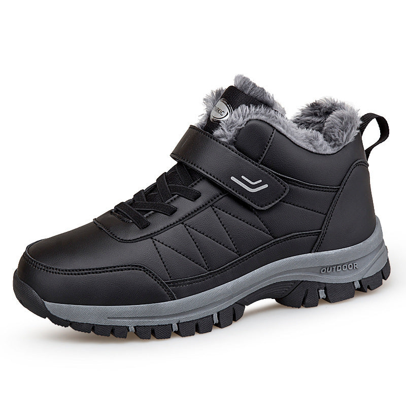 Experience the Outdoors in Comfort with Our Men's High-top Travel Fleece-lined Hiking Shoes