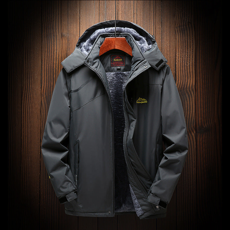 Stay Warm and Stylish with Our Fleece-lined Thickened Outdoor Shell Jacket