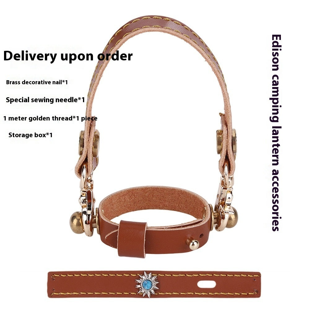 Leather Hang Rope 3-piece Camping Lantern