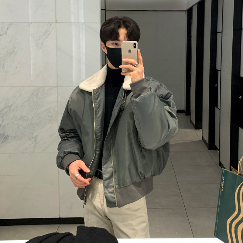 Lamb Cotton Jacket Men's Winter