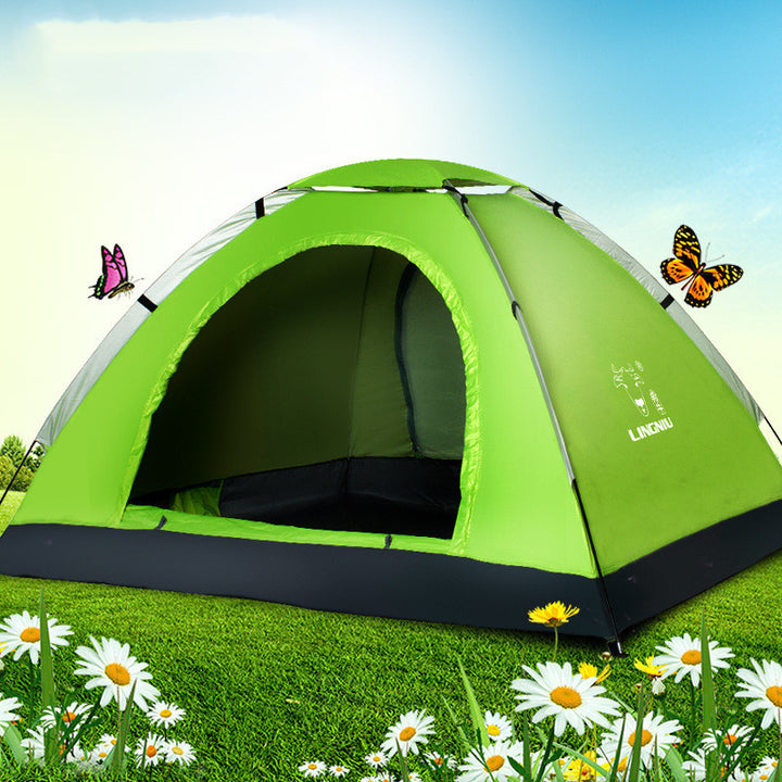 Single-layer outdoor camping tent