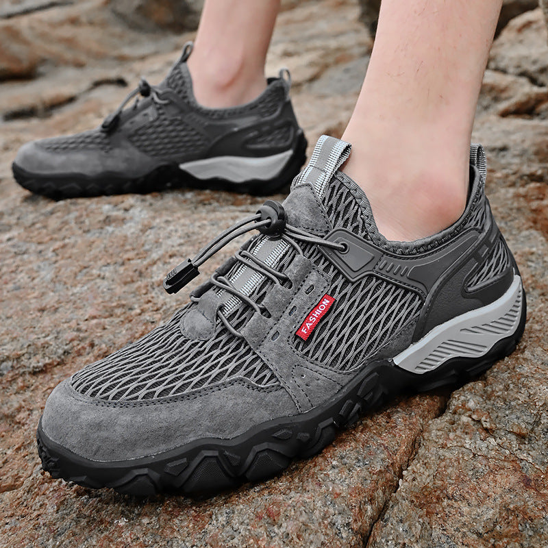 Men's Summer Leather Breathable Outdoor Shoes