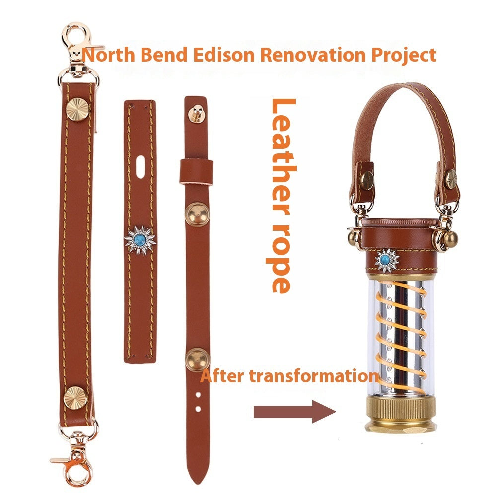 Leather Hang Rope 3-piece Camping Lantern