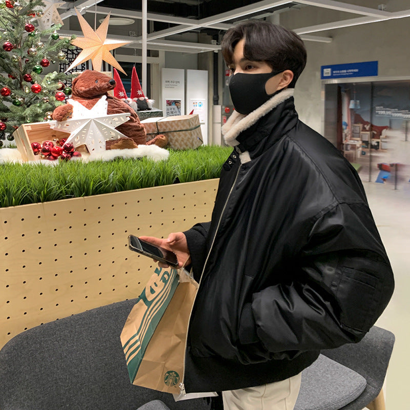 Lamb Cotton Jacket Men's Winter