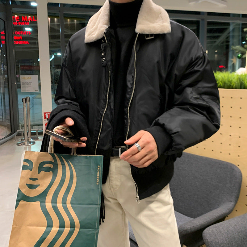 Lamb Cotton Jacket Men's Winter