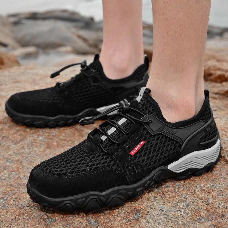 Men's Summer Leather Breathable Outdoor Shoes