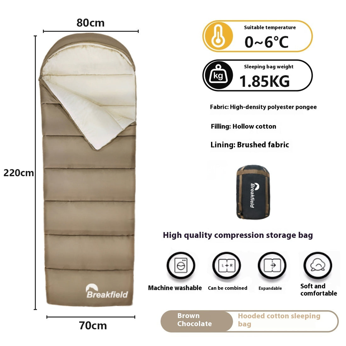 Outdoor Camping Thickened Waterproof Sleeping Bag