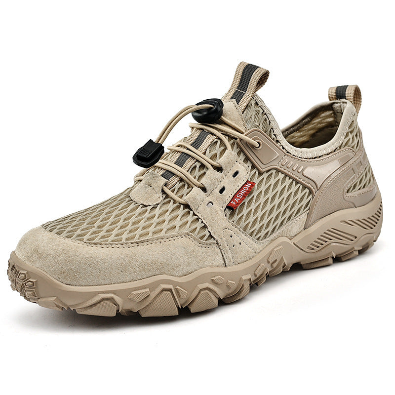 Men's Summer Leather Breathable Outdoor Shoes