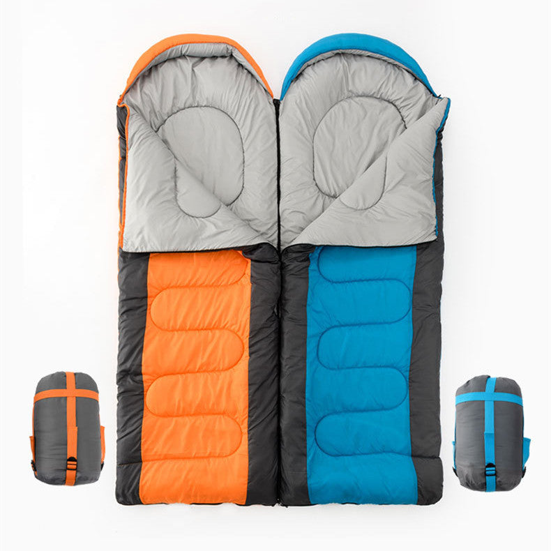 Outdoor Interlocking Hooded Camping Sleeping Bag